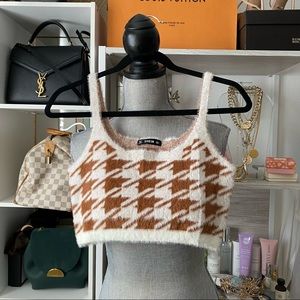 Houndstooth crop top